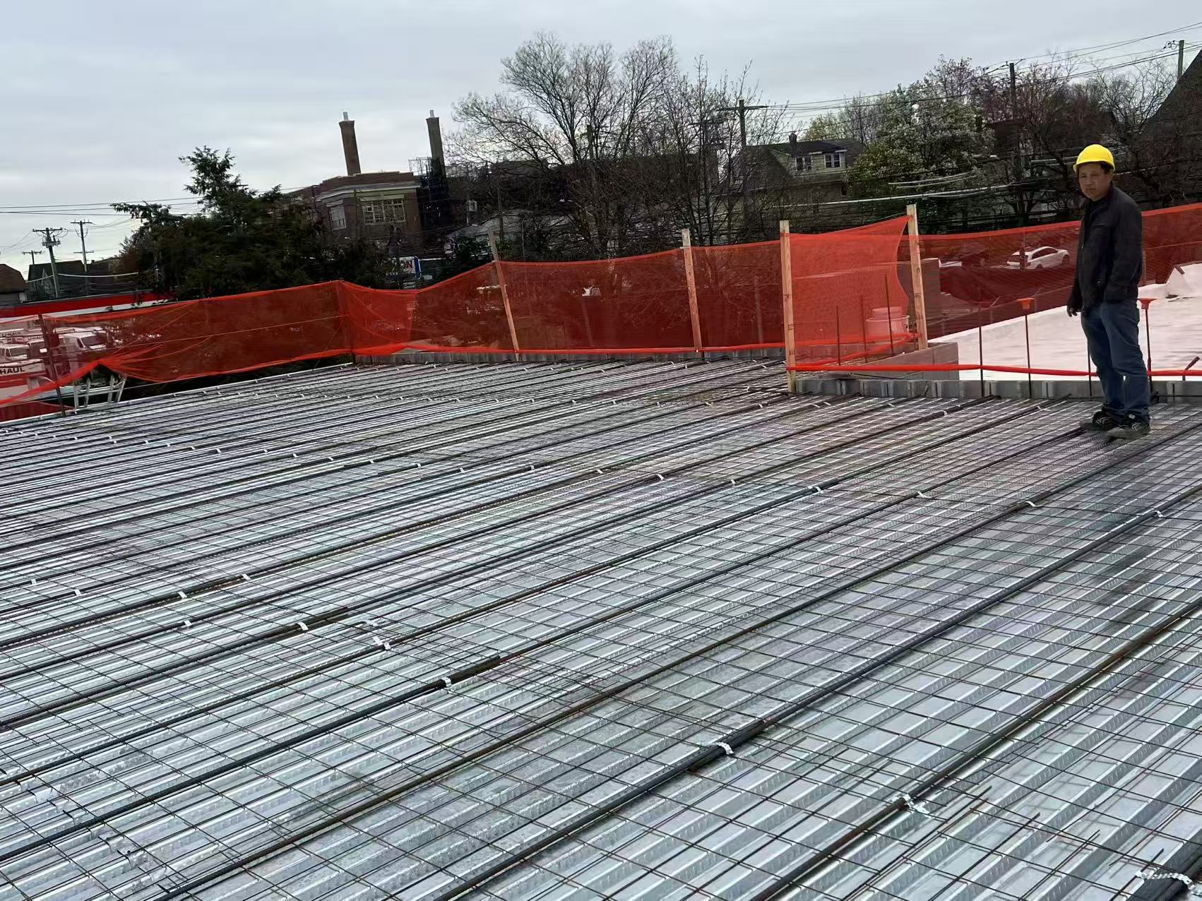 Metal Deck with Rebar — Roof Level